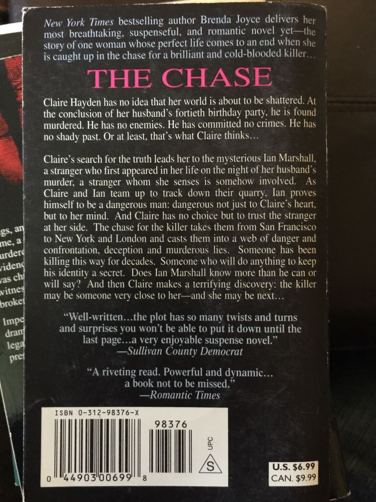 The Chase - Brenda Joyce (St. Martin’s Paperbacks - Paperback) book collectible [Barcode 9780312983765] - Main Image 2