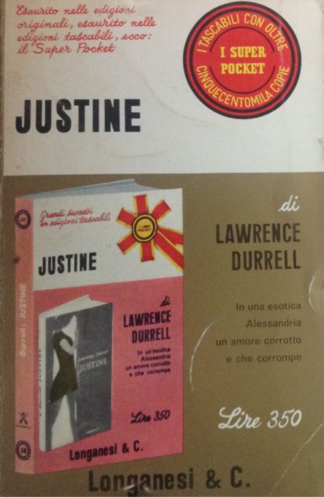 Justine  (Longanesi) book collectible - Main Image 1