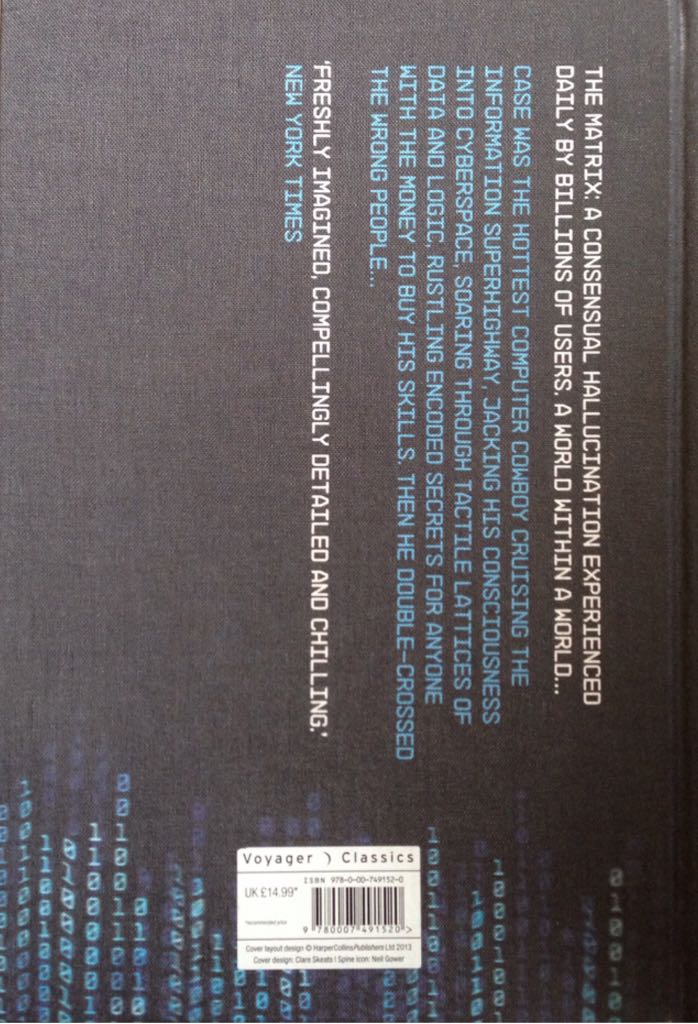 Neuromancer - William Gibson (Harper Voyager - Hardcover) book collectible [Barcode 9780007491520] - Main Image 2