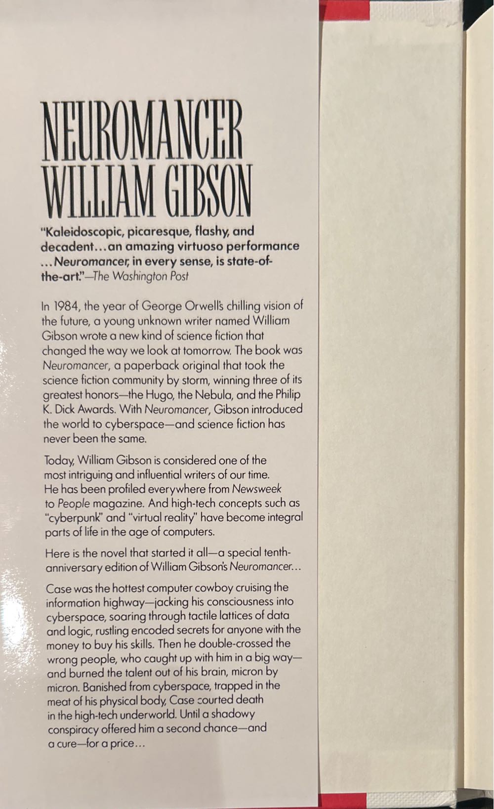 Neuromancer - William Gibson (Ace Books - Hardcover) book collectible [Barcode 9780441000685] - Main Image 3