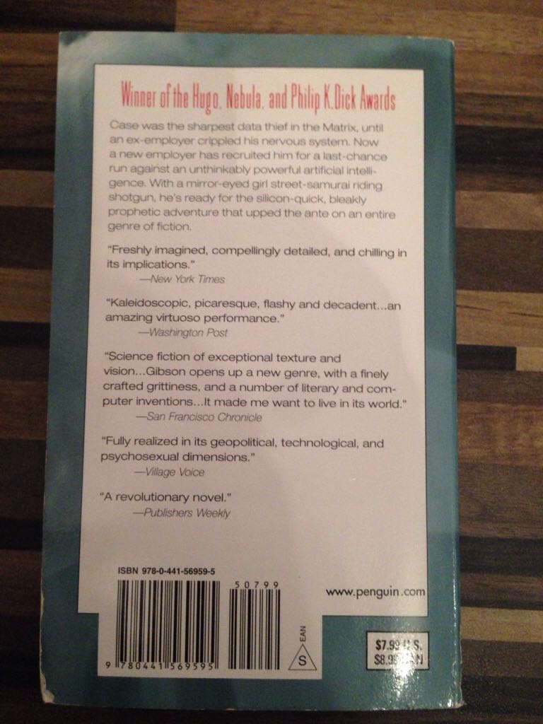 Neuromancer - William Gibson (Ace Science Fiction - Paperback) book collectible [Barcode 9780441569595] - Main Image 2