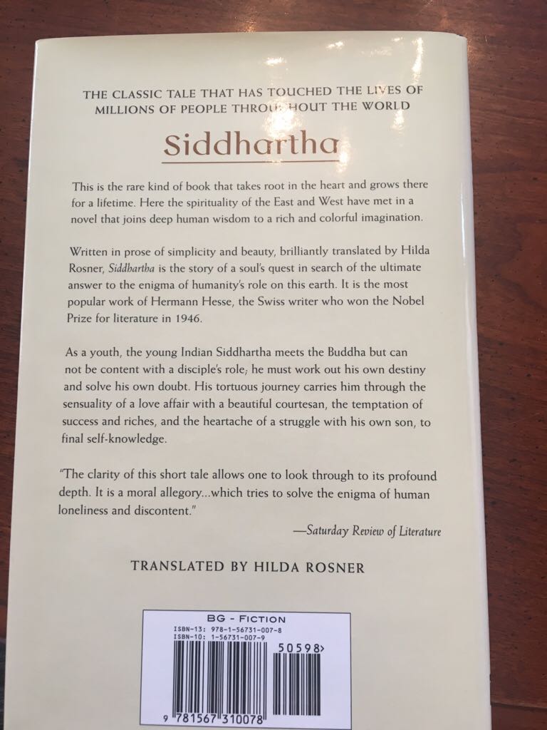 Siddhartha - Hermann Hesse (Mjf Books - Hardcover) book collectible [Barcode 9781567310078] - Main Image 2