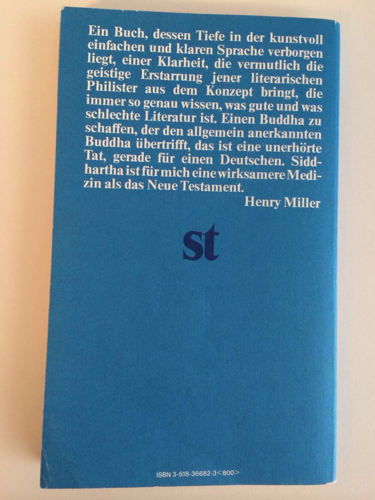 Siddhartha - Hermann Hesse (Suhrkamp Taschenbuch - Paperback) book collectible [Barcode 9783518366820] - Main Image 2