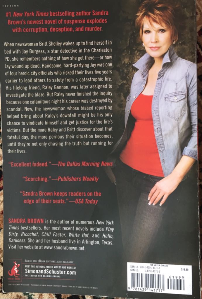 Smoke Screen - Sandra Brown (Pocket Books - Trade Paperback) book collectible [Barcode 9781439141717] - Main Image 2