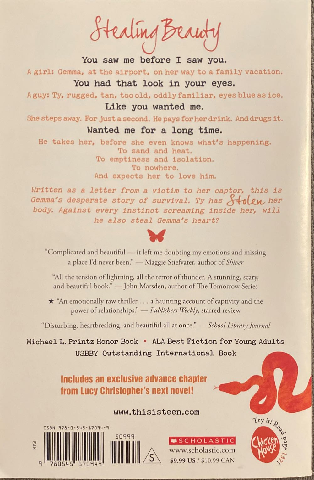 Stolen - Lucy Christopher (A Scholastic Press - Paperback) book collectible [Barcode 9780545170949] - Main Image 2