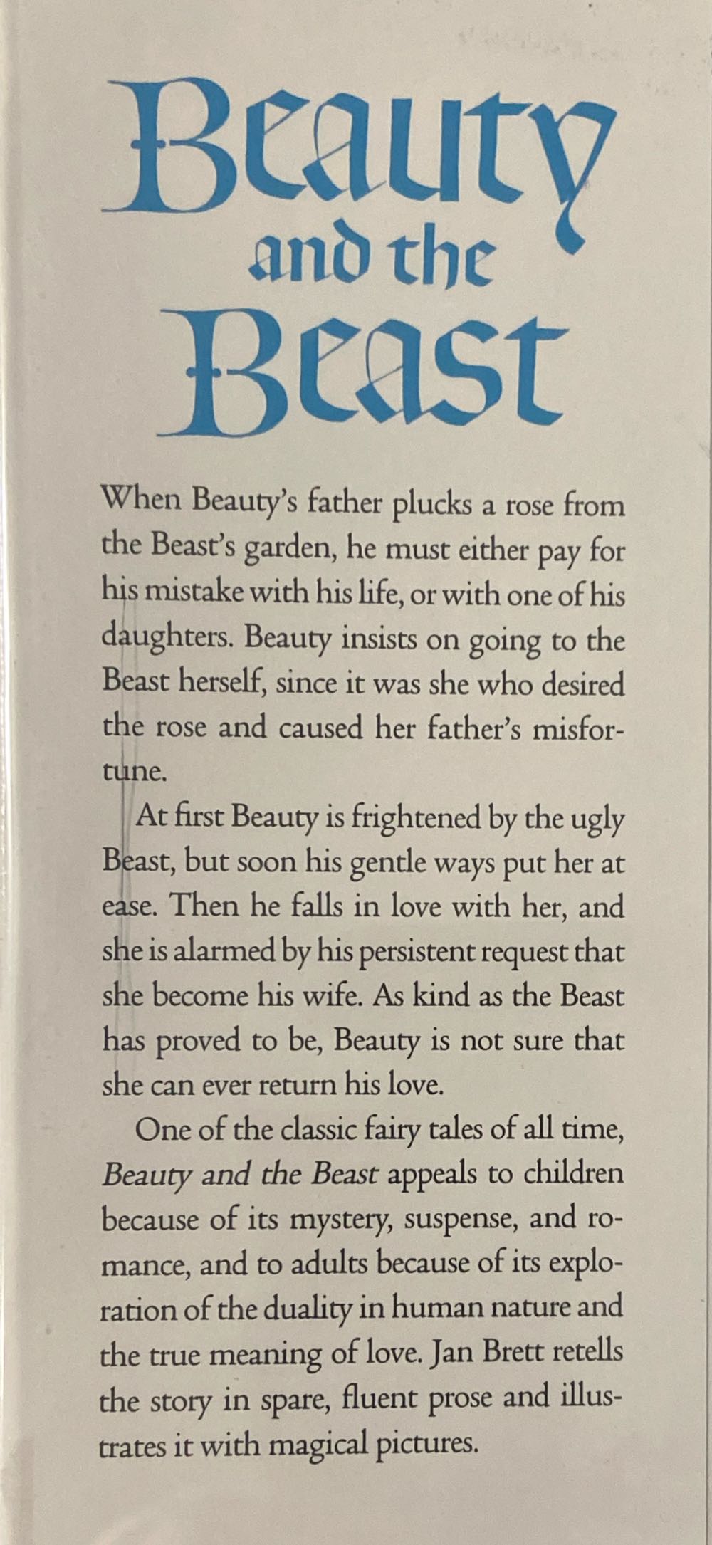 Beauty and the Beast - Jan Brett (Clarion Books - Hardcover) book collectible [Barcode 9780899194974] - Main Image 2