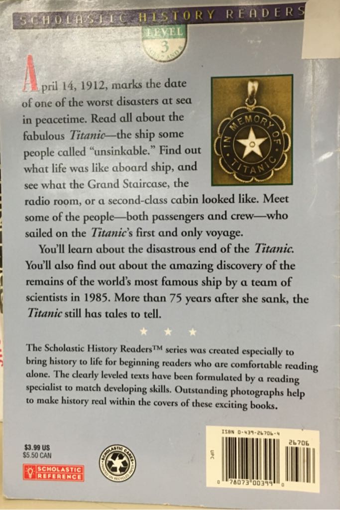 Titanic - Anna Claybourne (Scholastic Paperbacks - Paperback) book collectible [Barcode 9780439267069] - Main Image 2