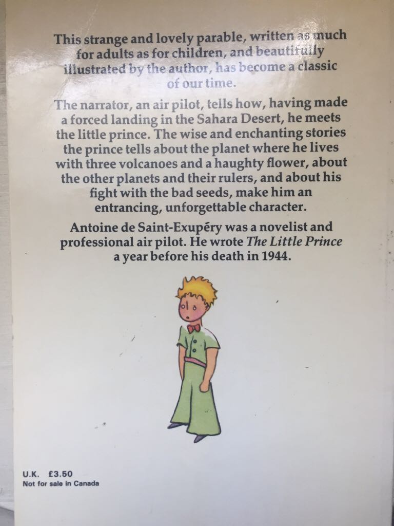 The Little Prince - Antoine de Saint-Exupéry (A Harcourt, Brace & World, INC) book collectible [Barcode 9780330280327] - Main Image 2