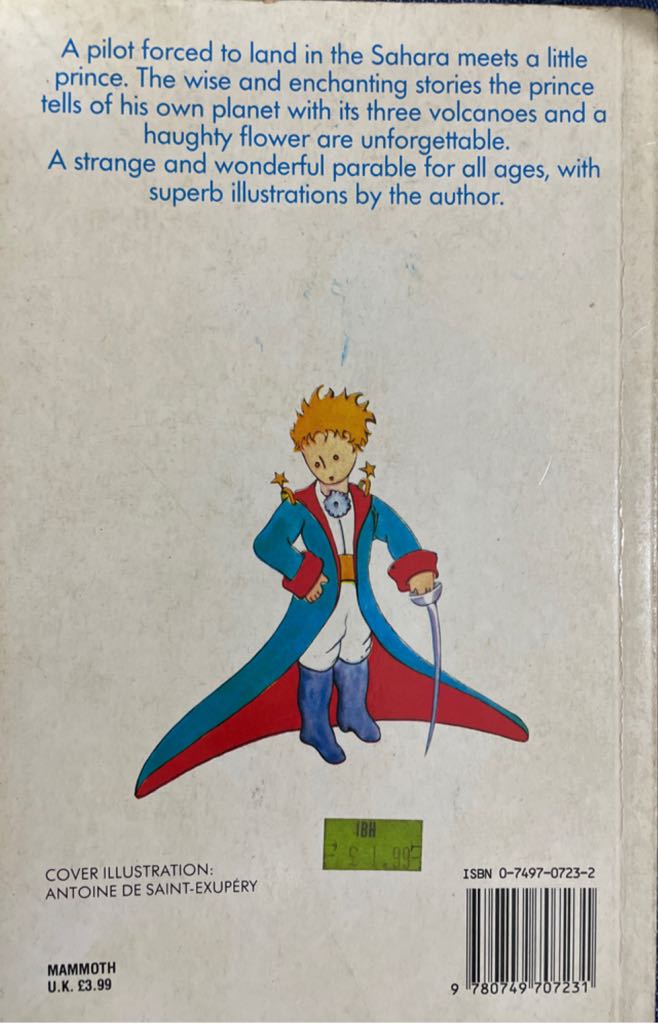 The Little Prince - Antoine de Saint-Exupéry (Mammoth - Paperback) book collectible [Barcode 9780749707231] - Main Image 2