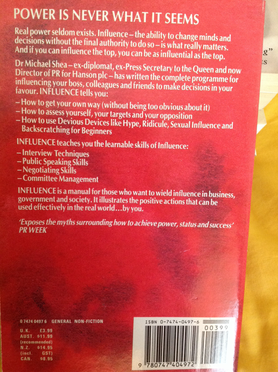 Influence - Robert Cialdini (Paperback) book collectible [Barcode 9780747404972] - Main Image 2