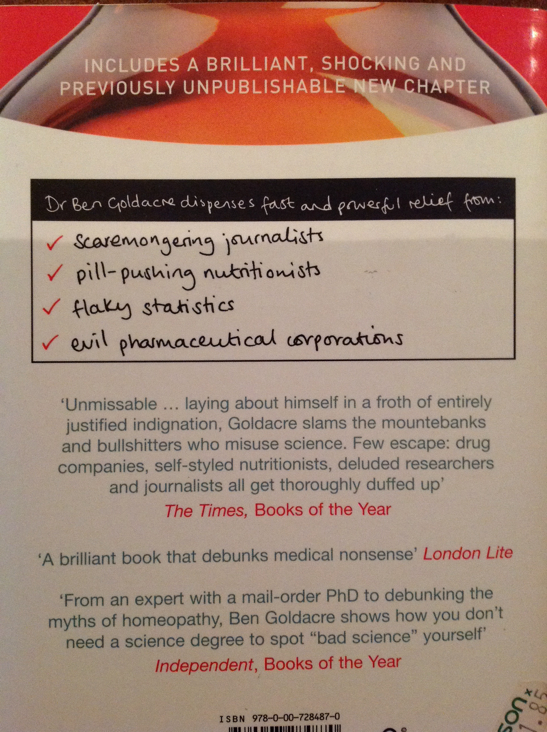 Bad Science - Ben Goldacre (Fourth Estate - Paperback) book collectible [Barcode 9780007284870] - Main Image 2