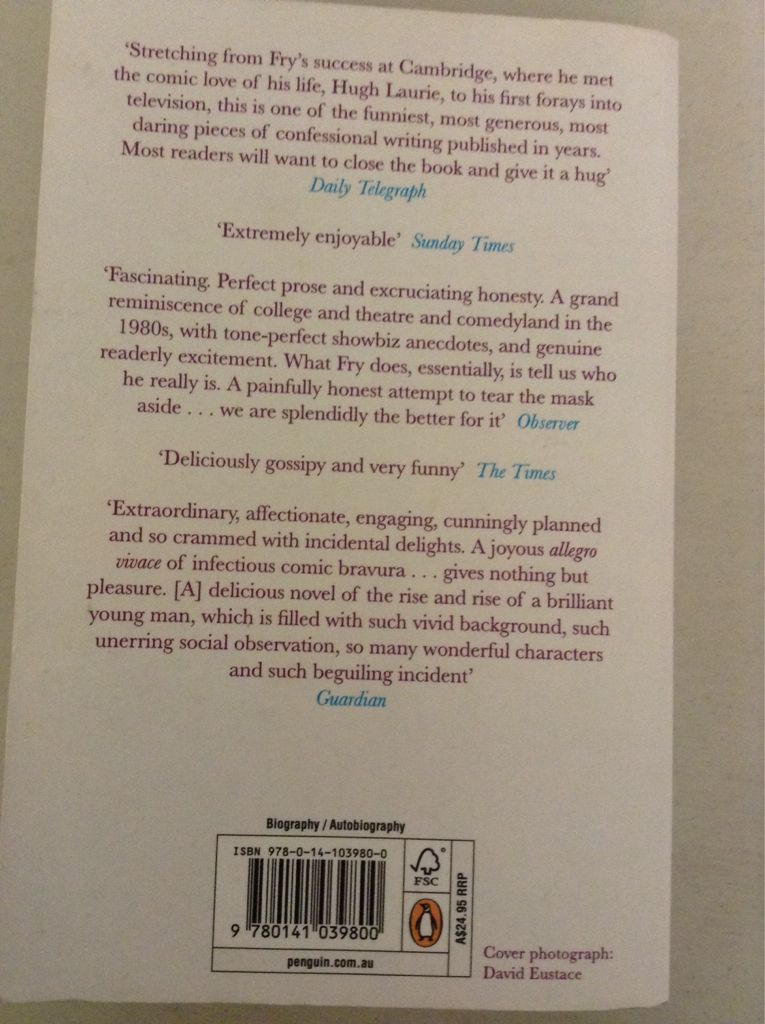 The Fry Chronicles: An Autobiography - Stephen Fry (Penguin Books - Paperback) book collectible [Barcode 9780141039800] - Main Image 2