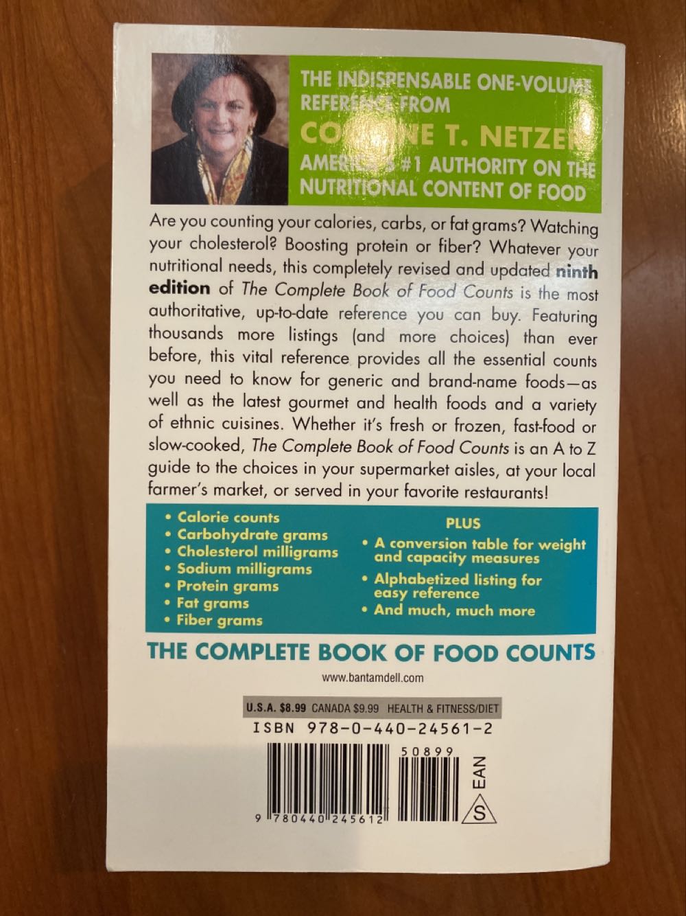 The Complete Book of Food Counts - Corinne Netzer (A Dell Book - Paperback) book collectible [Barcode 9780440245612] - Main Image 2