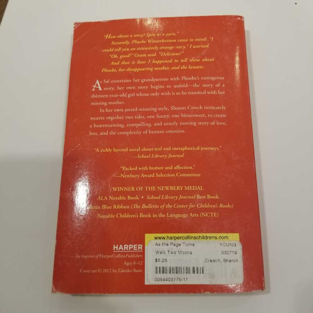 Walk Two Moons - Sharon Creech (HarperCollins Publishers - Paperback) book collectible [Barcode 9780064405171] - Main Image 4