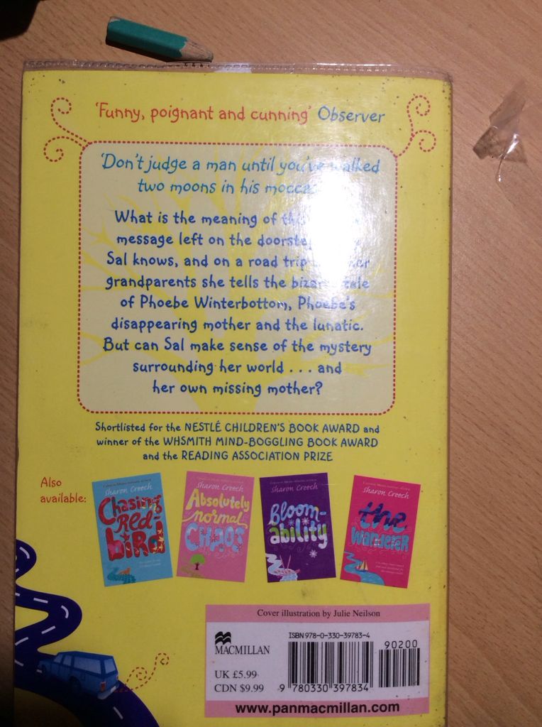 Walk Two Moons - Sharon Creech (Pan Macmillan) book collectible [Barcode 9780330397834] - Main Image 2