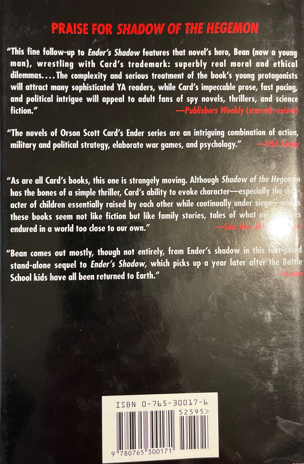 Shadow Puppets - Orson Scott Card (Tor Books - Hardcover) book collectible [Barcode 9780765300171] - Main Image 2
