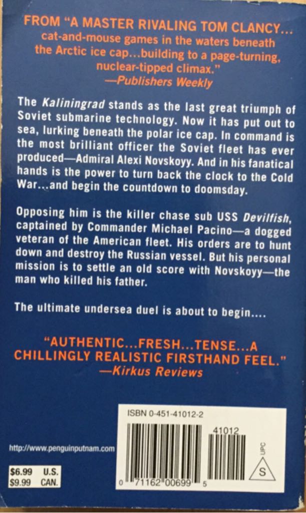 Voyage of the Devilfish - Michael DiMercurio (Onyx Books - Paperback) book collectible [Barcode 9780451410122] - Main Image 2