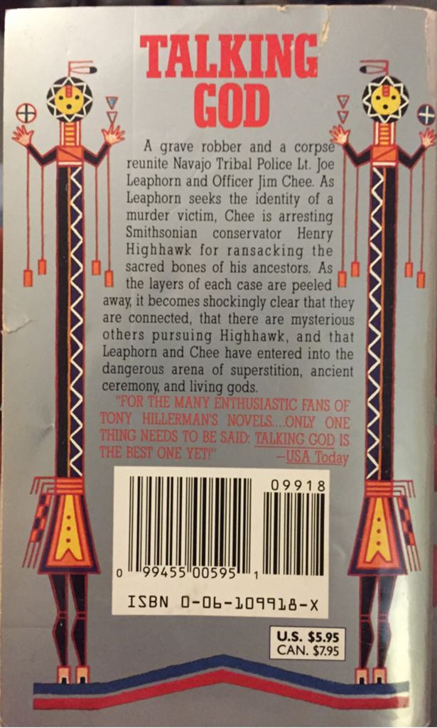 Talking God - Tony Hillerman (Paperback) book collectible - Main Image 2
