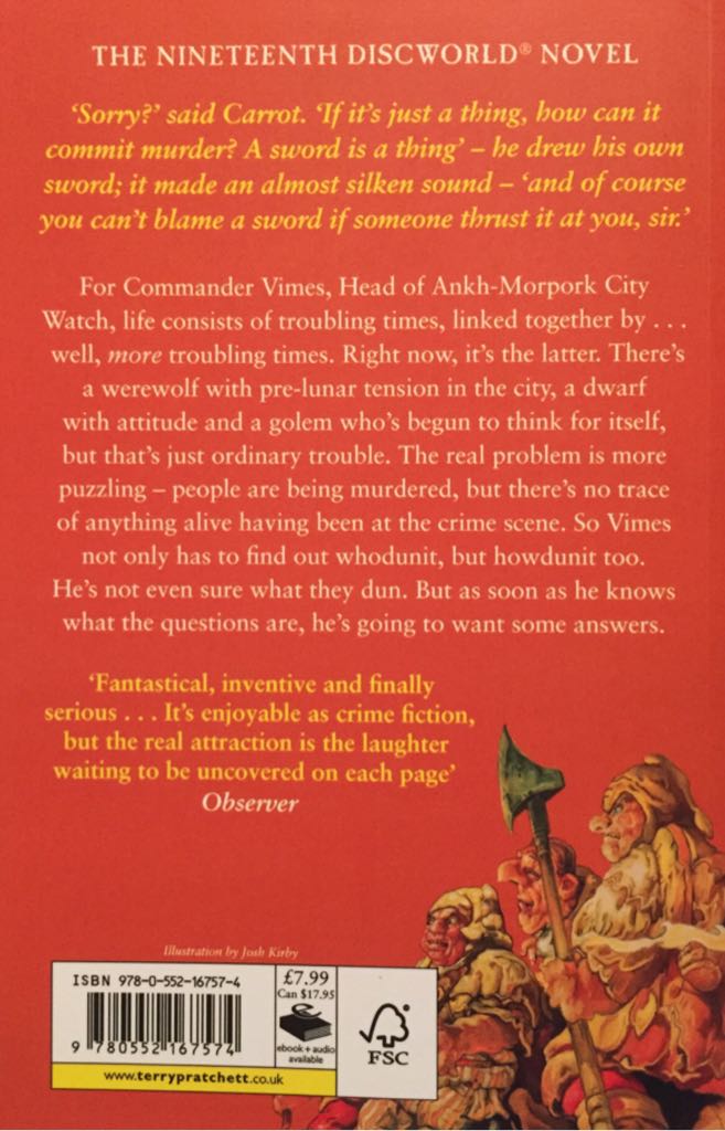 Feet Of Clay - Terry Pratchett (Random House - Paperback) book collectible [Barcode 9780552167574] - Main Image 2