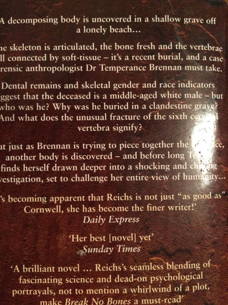 Break No Bones - Kathy Reichs (Arrow Books - Paperback) book collectible [Barcode 9780099441519] - Main Image 2