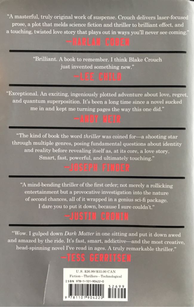 Dark Matter - Blake Crouch (Crown Publishing Group (NY) - Hardcover) book collectible [Barcode 9781101904220] - Main Image 2