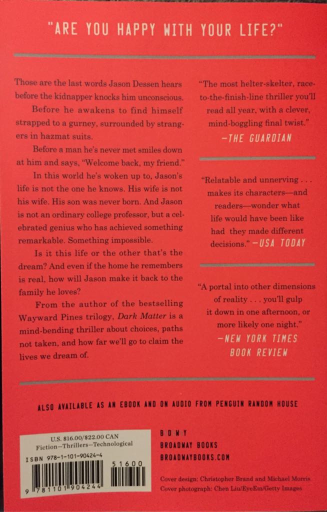 Dark Matter - Blake Crouch (Ballantine Books - Paperback) book collectible [Barcode 9781101904244] - Main Image 2