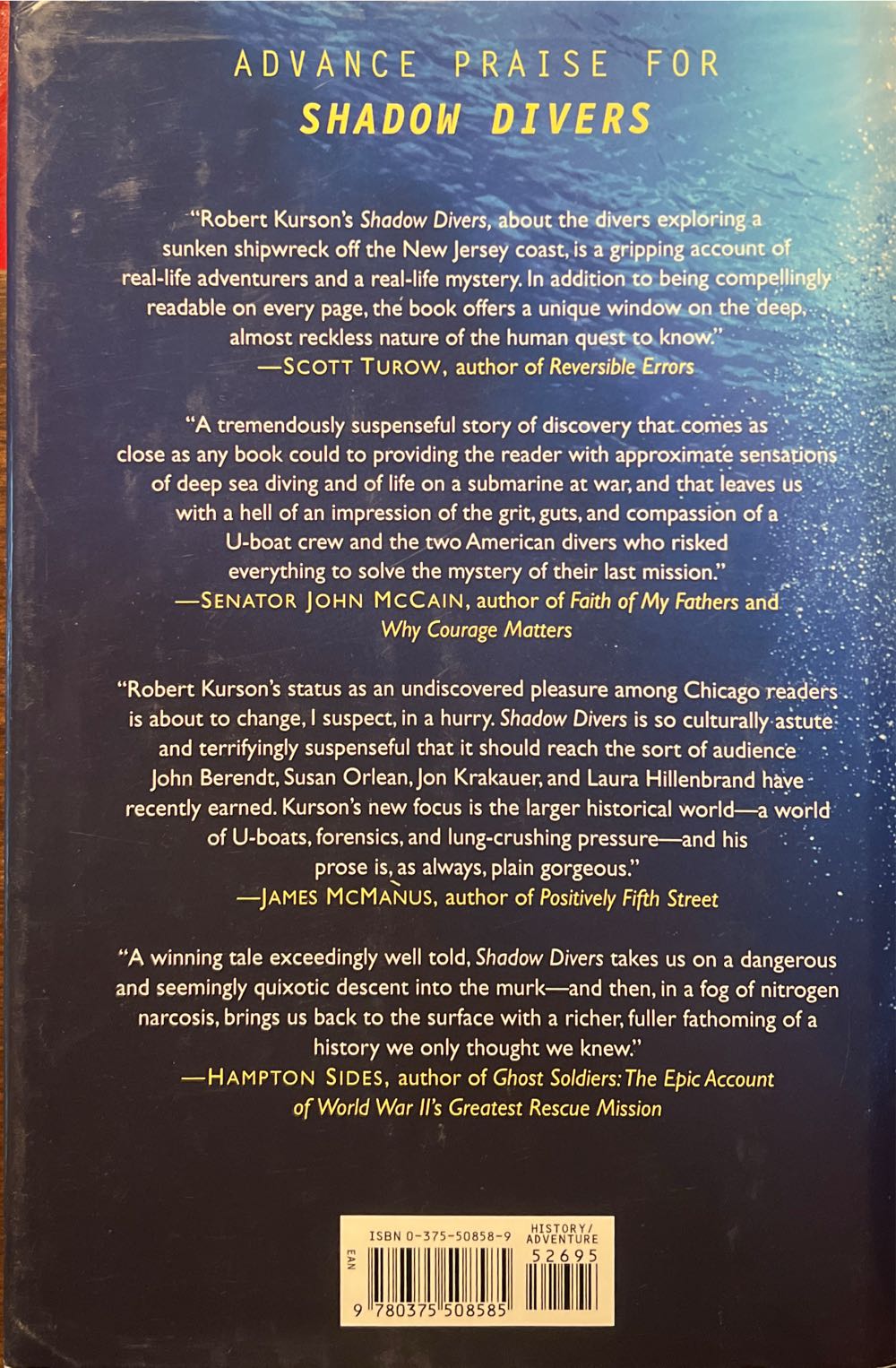 Shadow Divers, the true adventure of two Americans who risked everything to solve one of the last mysteries of World War II - Robert Kurson (Random House - Hardcover) book collectible [Barcode 9780375508585] - Main Image 4