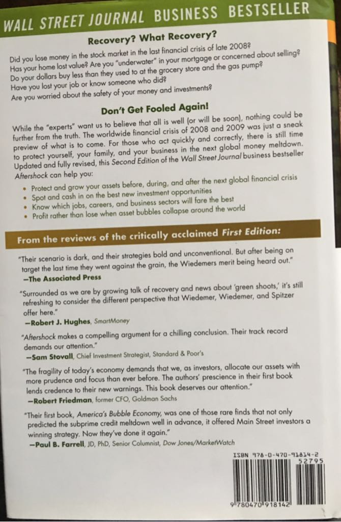 Aftershock - David Wiedemer (Wiley - Hardcover) book collectible [Barcode 9780470918142] - Main Image 2