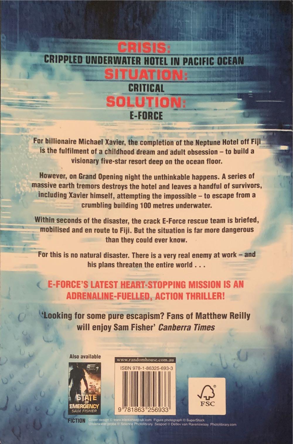 Aftershock - Sam Fisher (Bantam - Trade Paperback) book collectible [Barcode 9781863256933] - Main Image 2