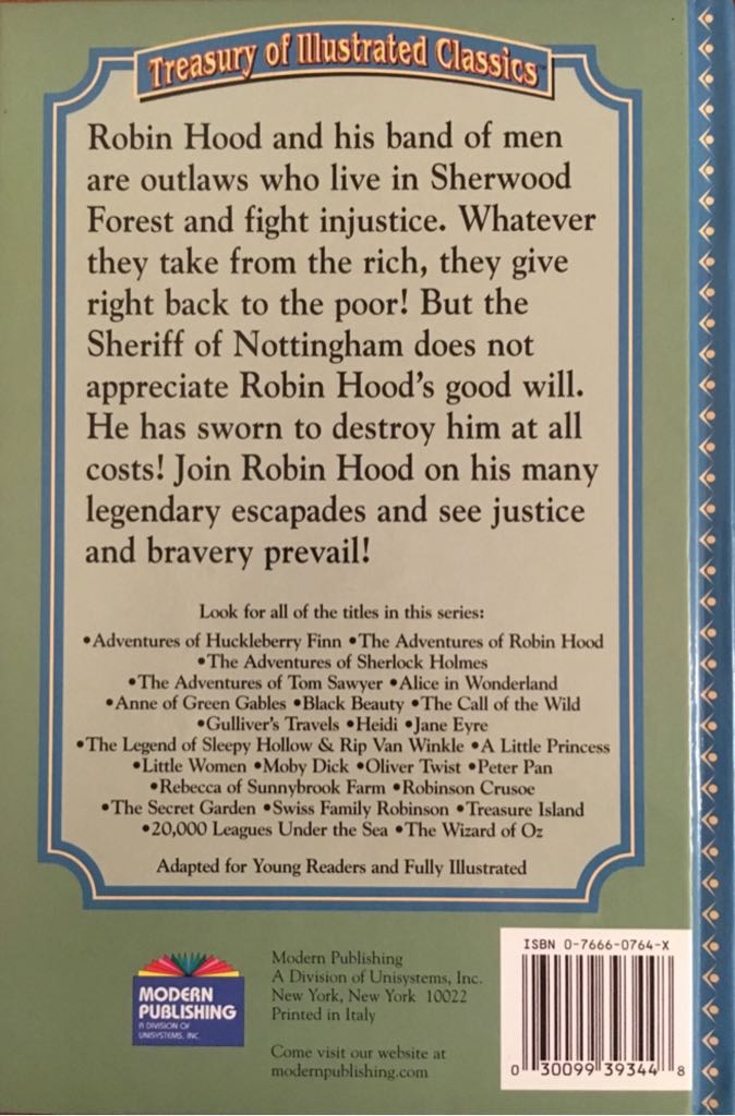 The Adventures Of Robin Hood - Howard Pyle (Modern Publishing - Hardcover) book collectible - Main Image 2