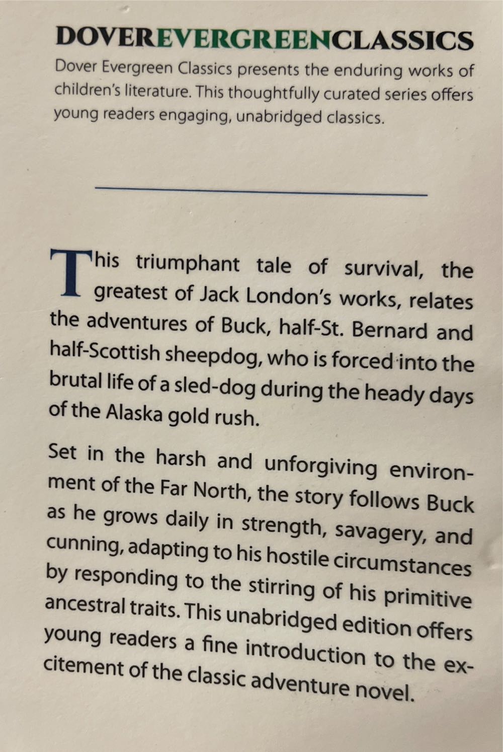 The Call Of The Wild  - London, Jack (Courier Corporation) book collectible [Barcode 9780486434230] - Main Image 3