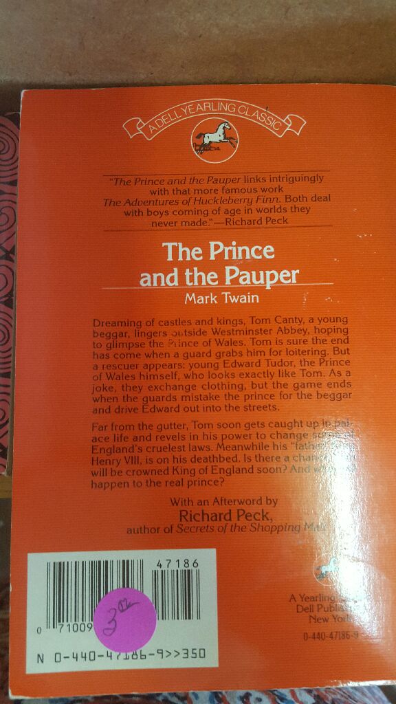 The Prince And The Pauper - Mark Twain (Dell Yearling - Paperback) book collectible [Barcode 9780440471868] - Main Image 2