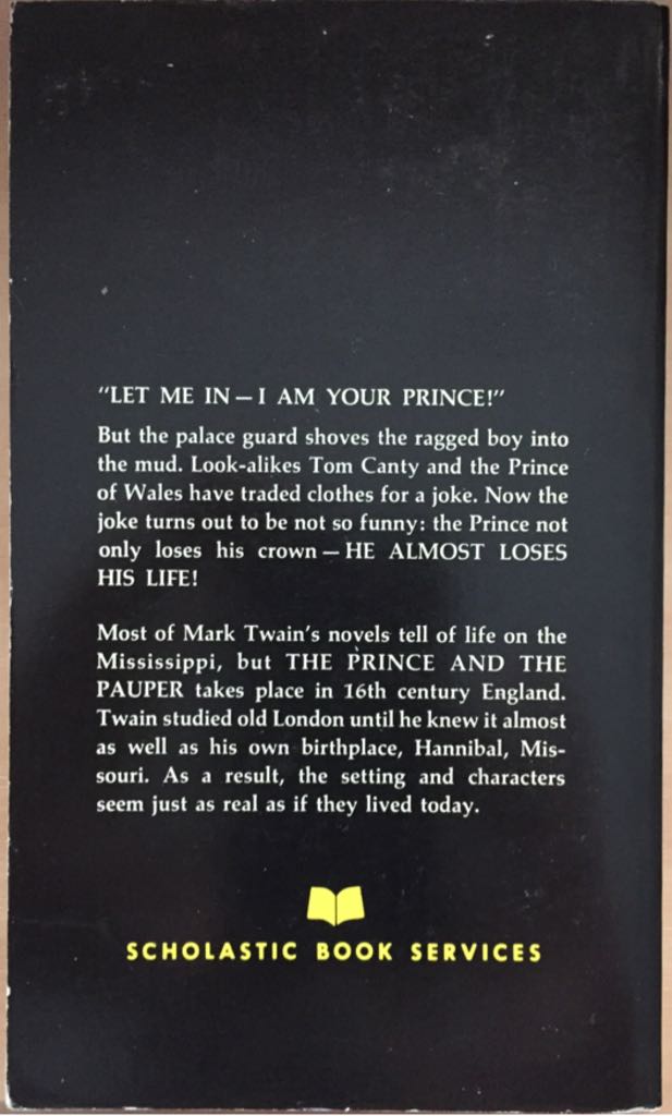 The Prince and the Pauper - Twain Mark (Scholastic Book Service - Paperback) book collectible [Barcode 9780553211504] - Main Image 2