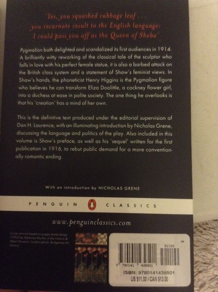 Pygmalion - George Bernard Shaw (Penguin Classics - Paperback) book collectible [Barcode 9780141439501] - Main Image 2