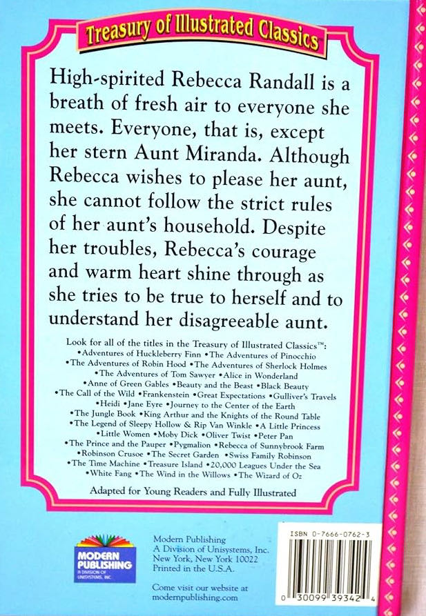 Treasury of Illustrated Classics: Rebecca of Sunnybrook Farm - Kate Douglas Wiggin (Modern Publishing - Hardcover) book collectible [Barcode 9780766607620] - Main Image 2