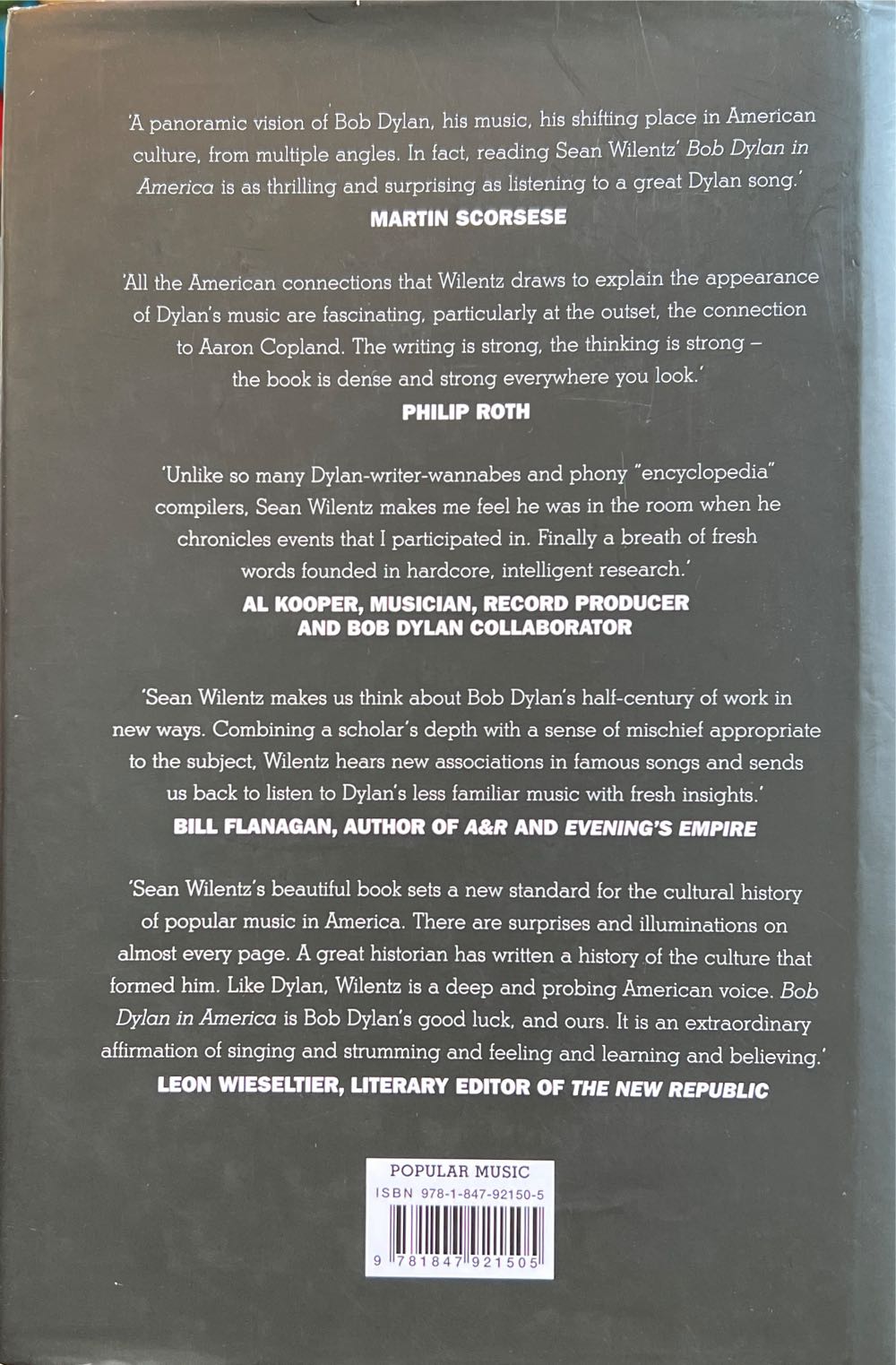 Bob Dylan In America - Sean Wilentz (Bodley Head - Hardcover) book collectible [Barcode 9781847921505] - Main Image 2