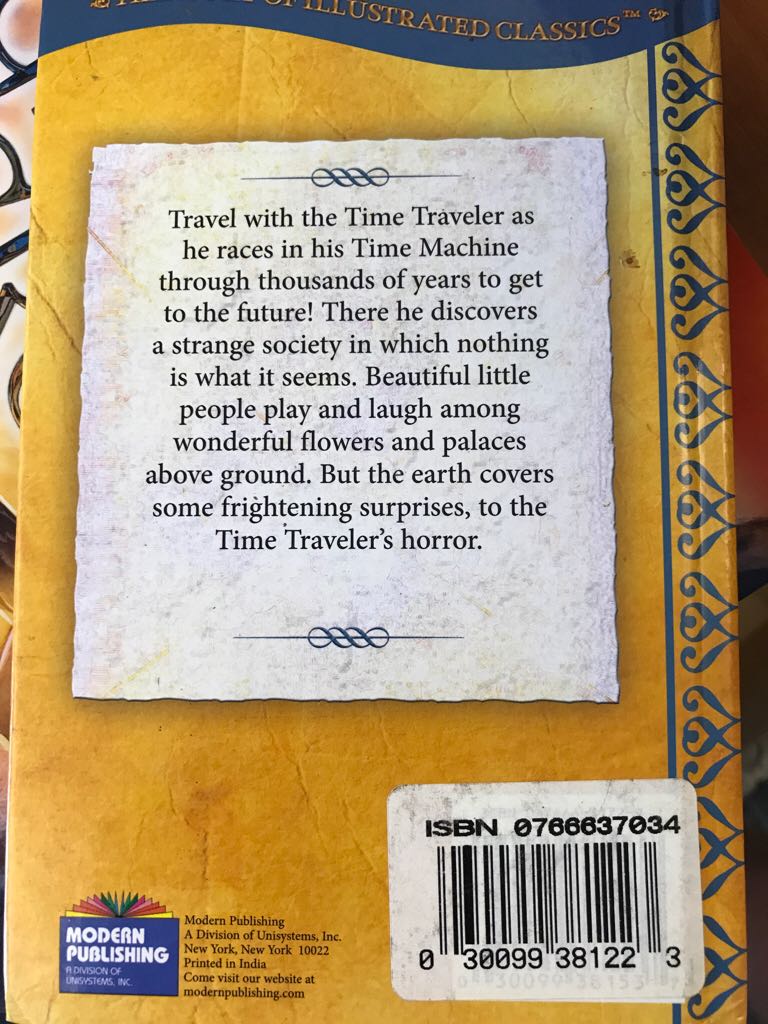 The Time Machine - H.G. Wells (Modern Publishing - Hardcover) book collectible [Barcode 9780766637030] - Main Image 2