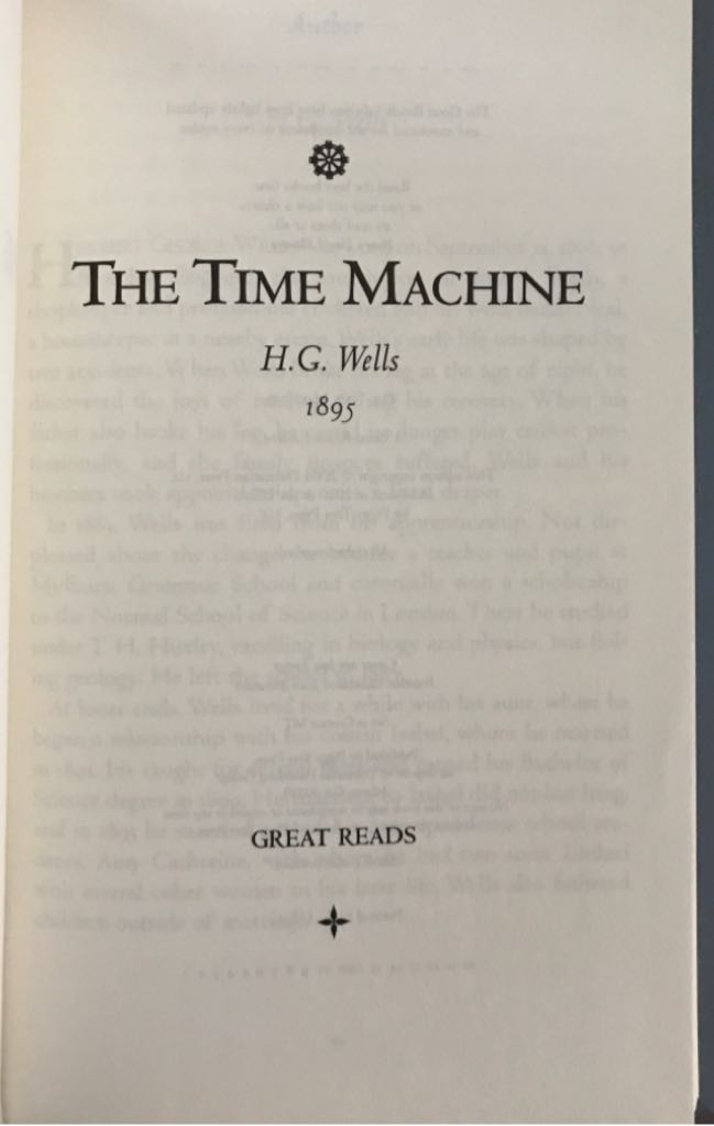 The Time Machine - H. G. Wells (Great Reads) book collectible [Barcode 9781403709905] - Main Image 2