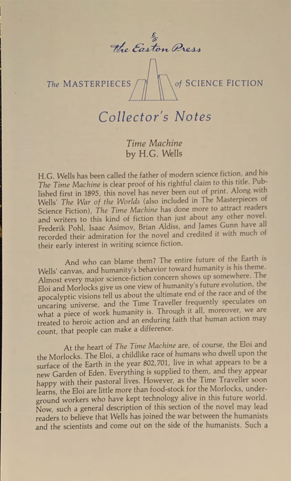 The Time Machine - H.G. Wells (Paper Mill Press - Calf-Binding) book collectible - Main Image 2