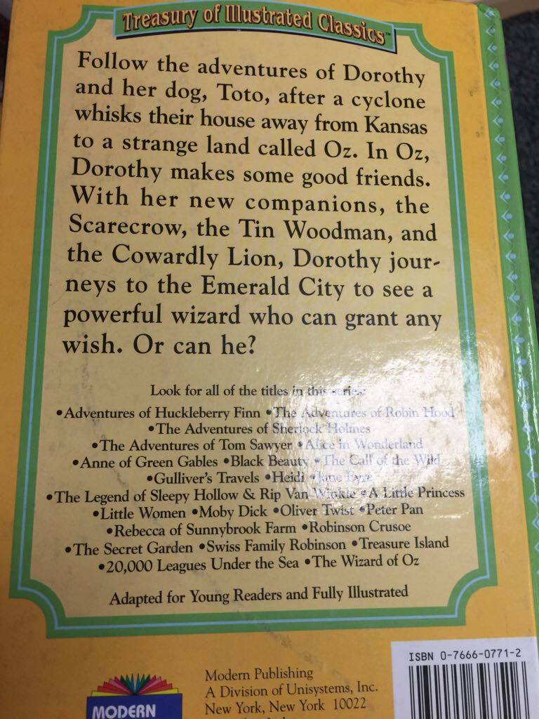 The Wizard Of Oz - Frank Baum (Modern Pub - Hardcover) book collectible [Barcode 9780766607712] - Main Image 2