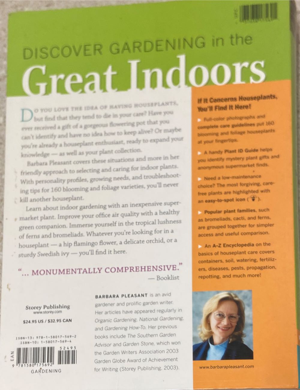 The Complete Houseplant Survival Manual - Barbara Pleasant (Storey Publishing - Paperback) book collectible [Barcode 9781580175692] - Main Image 2