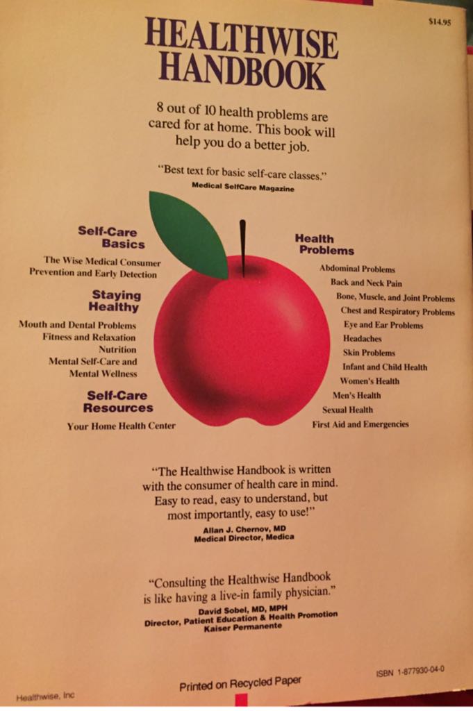 Healthwise Handbook - Primary Care (Healthwise, Inc - Paperback) book collectible - Main Image 2