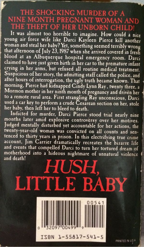 Hush Little Baby - Jim Carrier (Pinnacle True Crime - Hardcover) book collectible - Main Image 2