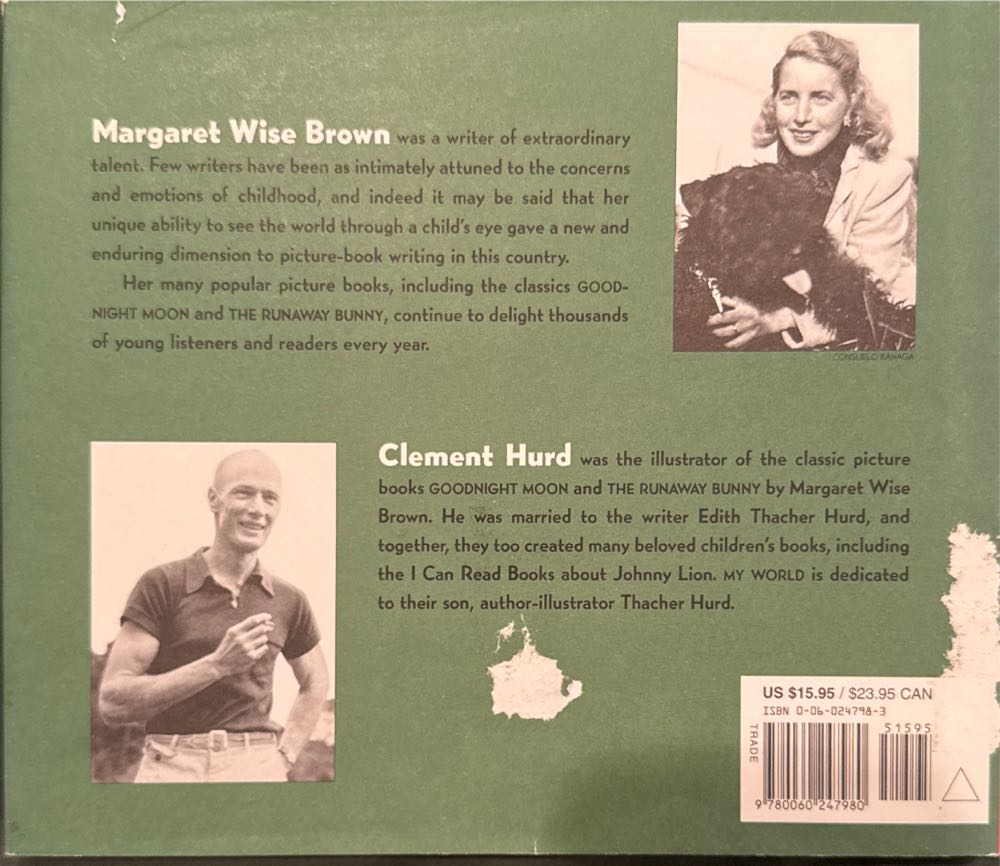 My World - Margaret Wise Brown (HarperCollins - Hardcover) book collectible [Barcode 9780060247980] - Main Image 2