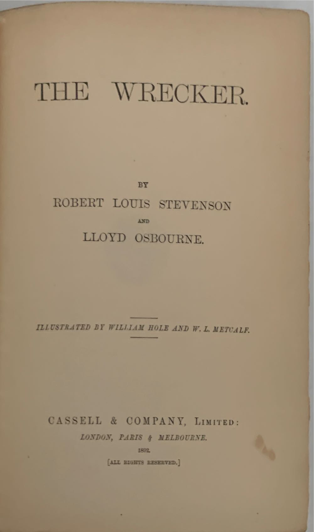 The Wrecker - Robert Louis Stevenson (Cassell & Company, Limited - Hardcover) book collectible - Main Image 2