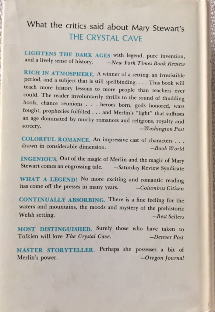 The Hollow Hills - Mary Stewart (William Morrow & Company, Inc - Hardcover) book collectible - Main Image 2