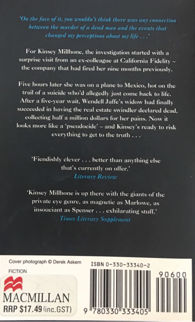 J Is For Judgement - Sue Grafton (Pan Books - eBook) book collectible [Barcode 9780330333405] - Main Image 2