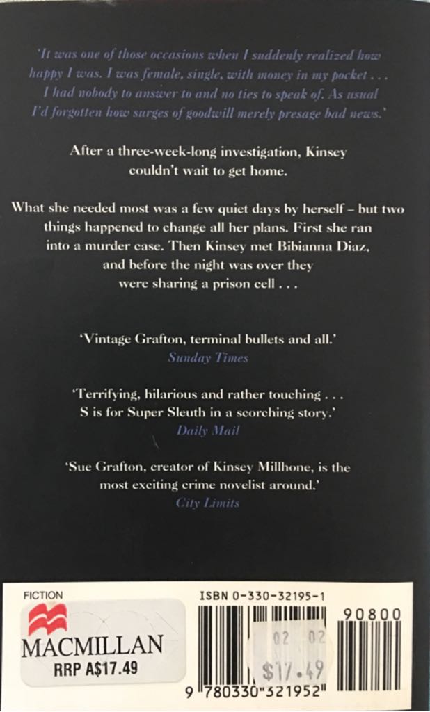 H is for Homicide - Sue Grafton (Pan Books - Paperback) book collectible [Barcode 9780330321952] - Main Image 2