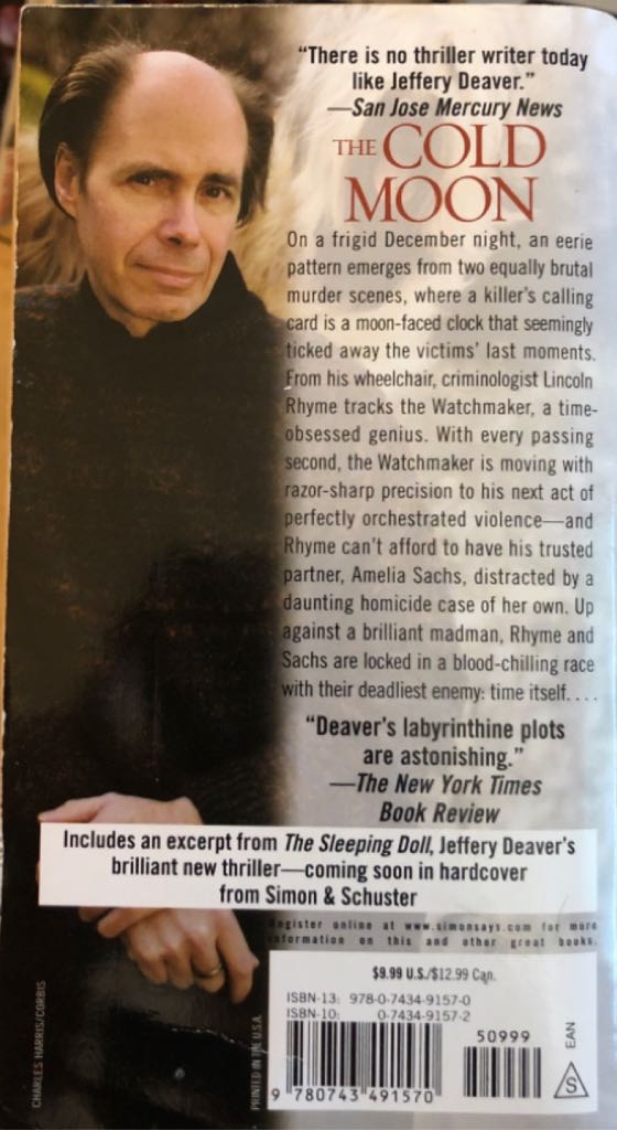 The Cold Moon - Jeffery Deaver (Pocket Star - Paperback) book collectible [Barcode 9780743491570] - Main Image 2