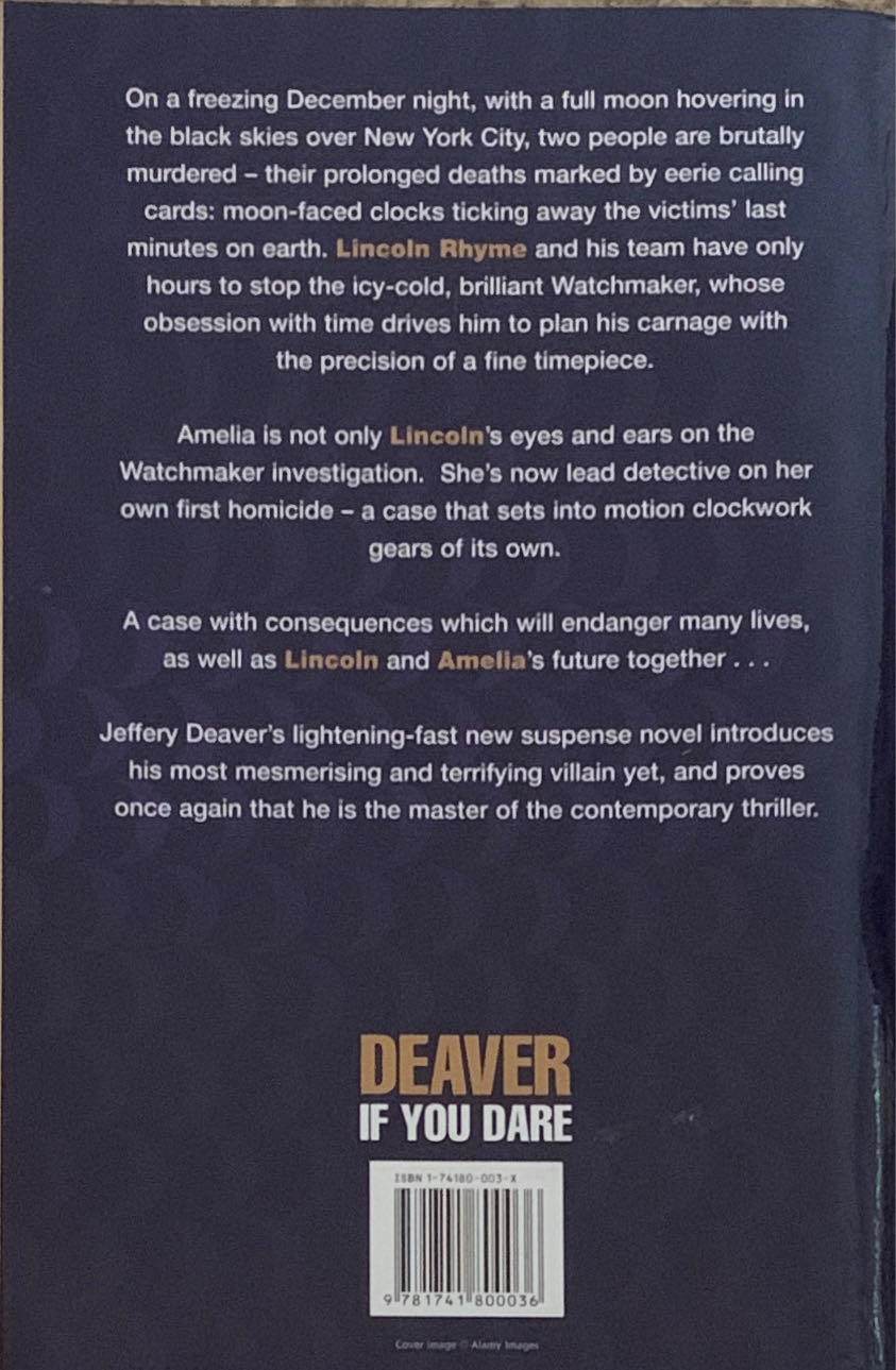 Lincoln Rhyme #7: The Cold Moon - Jeffery Deaver (Hodder &  Stoughton - Trade Paperback) book collectible [Barcode 9781741800036] - Main Image 2